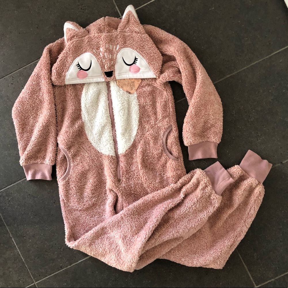 Fuzzy Fox Onesie For Girls